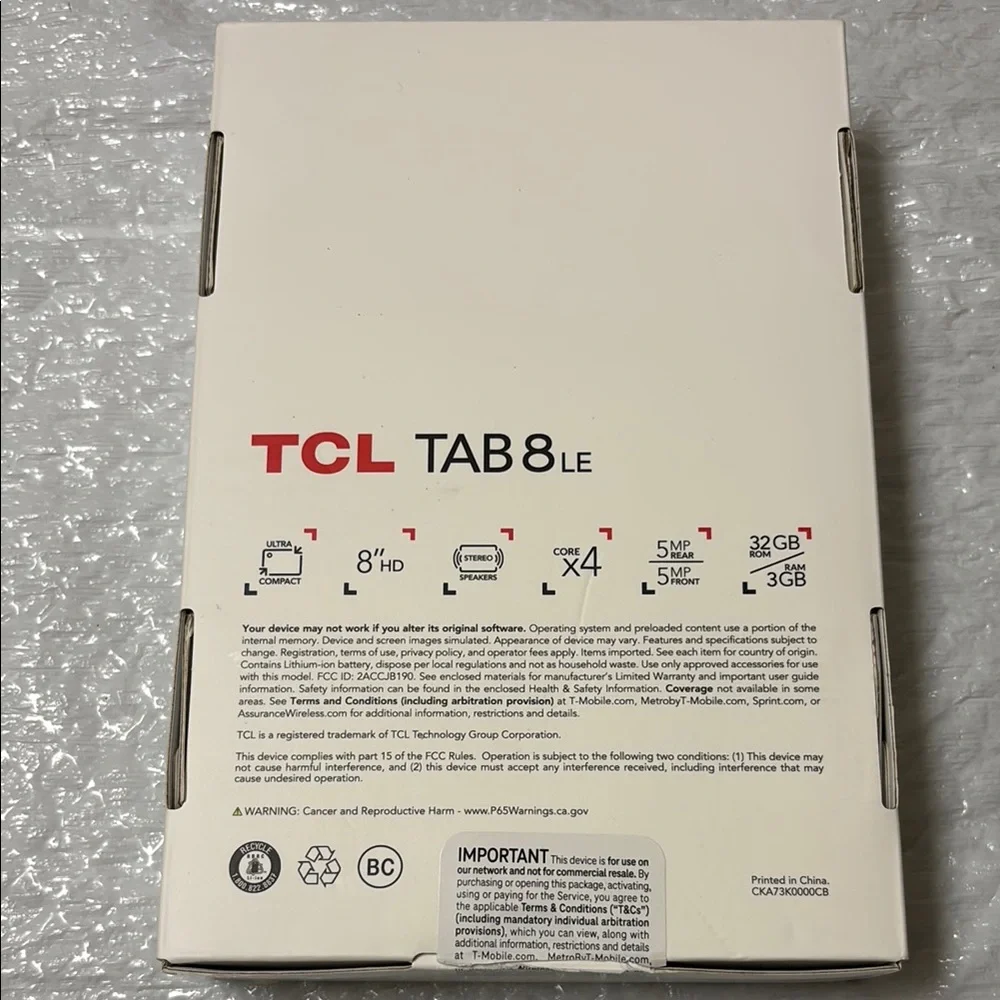TCL Black Tablet Sleek Design with Vibrant Display